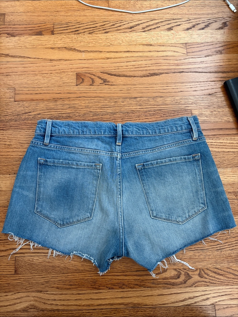 Frame Denim Blue Distressed Cutoff Jean Shorts - Picture 3 of 3